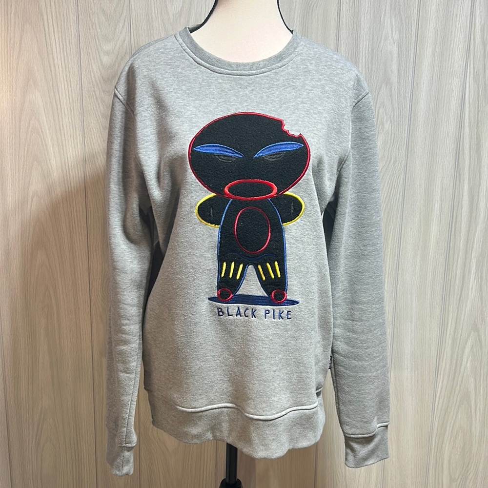 Black Pike pullover gray sweatshirt size medium
